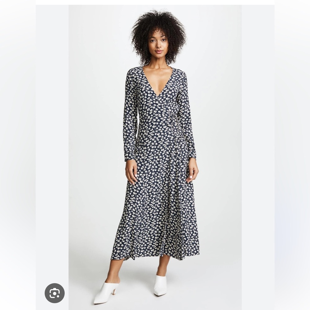 GANNI ROSEBURG CREPE DRESS - Picture 2 of 6